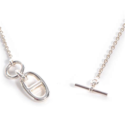 hermes sterling silver amulette necklace